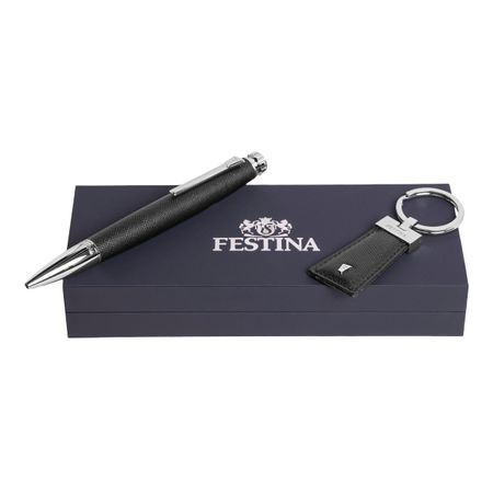Festina Set Chronobike Black (ballpoint pen & key ring)