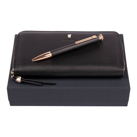 Festina Set Mademoiselle Black (ballpoint pen & travel purse)