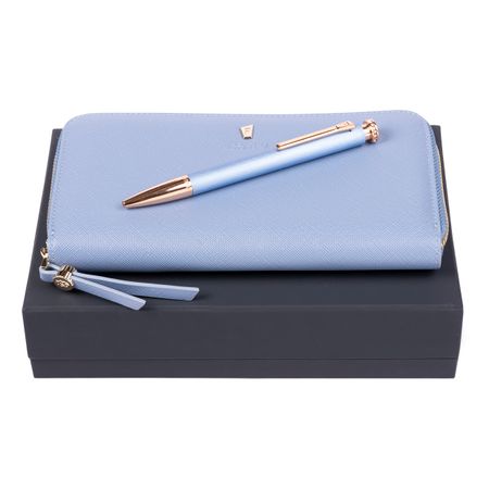 Festina Set Mademoiselle Light Blue (ballpoint pen & travel purse)