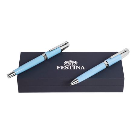 Festina Set Classicals Chrome Light Blue (ballpoint pen & fountain pen)