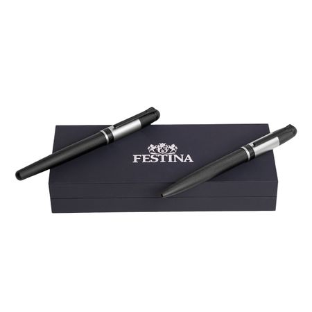Festina Set Classicals Black Edition Silver (ballpoint pen & rollerball pen)