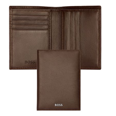 Hugo Boss Folding card holder Classic Smooth Brown – ULB