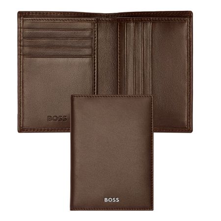 Hugo Boss Folding card holder Classic Smooth Brown