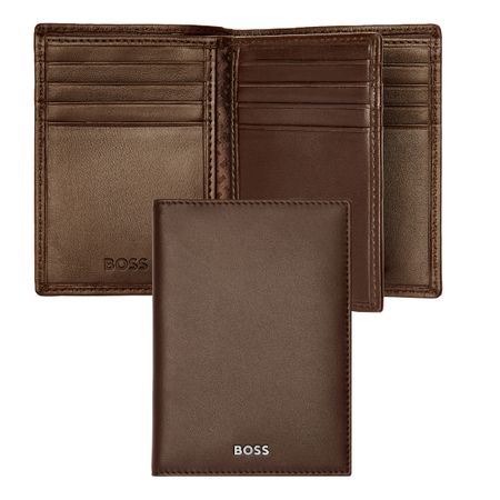 Hugo Boss Trifold card holder Classic Smooth Brown