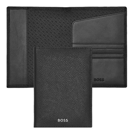 Hugo Boss Passport holder Classic Grained Black