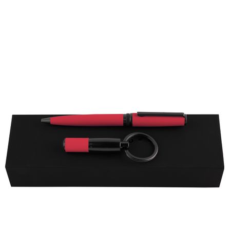 Hugo Boss Set Gear Matrix Red (ballpoint pen & key ring)