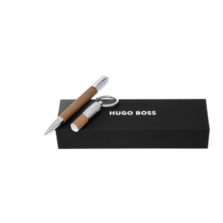 Hugo Boss Set Iconic Pebbled Camel (ballpoint pen & key ring)