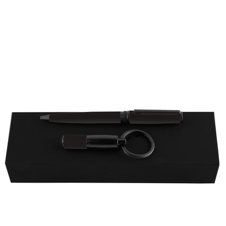 Hugo Boss Set Gear Matrix Black (ballpoint pen & key ring)
