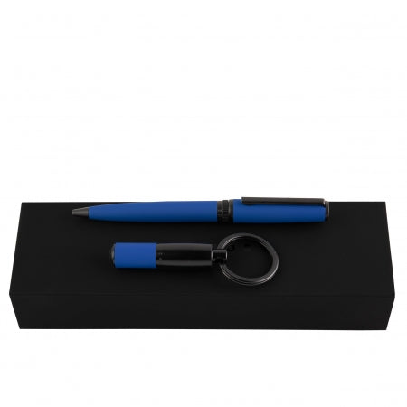 Hugo Boss Set Gear Matrix Blue (ballpoint pen & key ring)