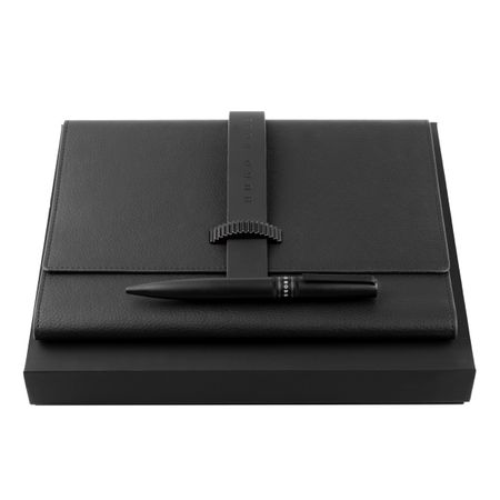 Hugo Boss Set Illusion Gear Black (ballpoint pen & folder A5)