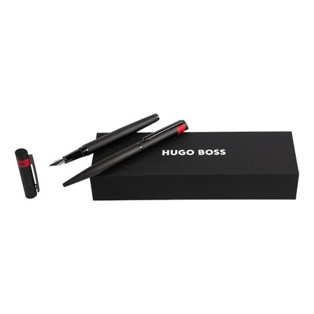 Hugo Boss Set Loop Diamond Black (ballpoint pen & fountain pen)