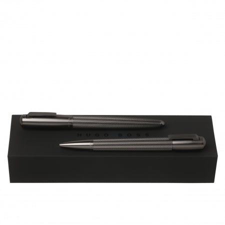 Hugo Boss Set Pure Matte Dark Chrome (ballpoint pen & rollerball pen)