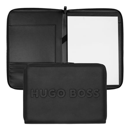 Hugo Boss Conference folder zip A4 Label Black