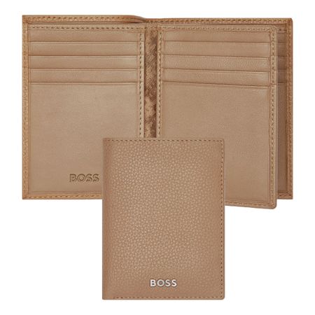 Hugo Boss Card holder trifold Classic Grained Camel