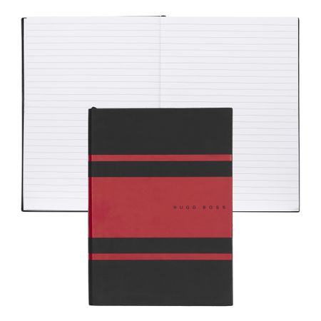 Hugo Boss Notebook A5 Essential Gear Matrix Red Lined