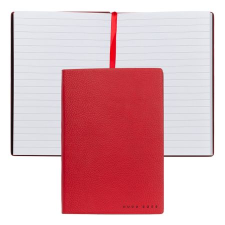 Hugo Boss Notebook A6 Essential Storyline Red Lined