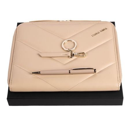 Hugo Boss Set HUGO BOSS Nude (ballpoint pen, conference folder A5 & key ring)