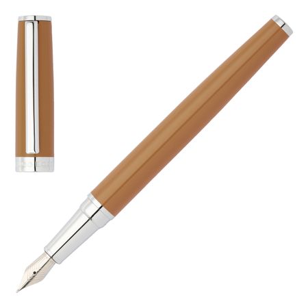 Hugo Boss Fountain pen Gear Icon Camel