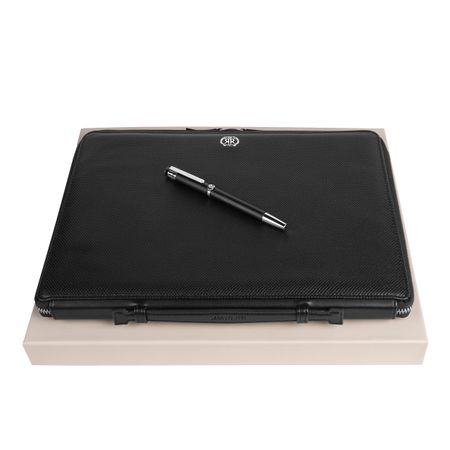 Cerruti 1881 Set Regent Black (rollerball pen & conference folder A4)