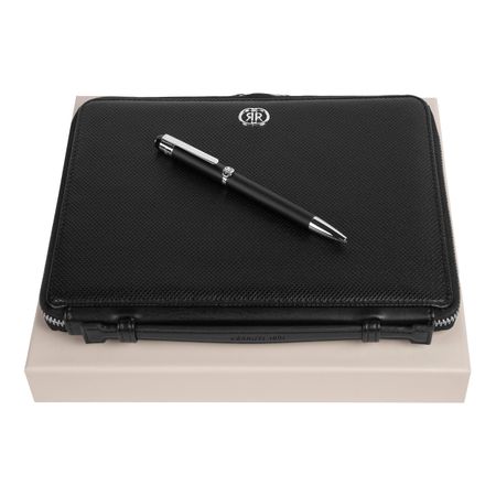 Cerruti 1881 Set Regent Black (ballpoint pen & conference folder A5)