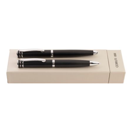 Cerruti 1881 Set Austin Diamond Black (ballpoint pen & fountain pen)