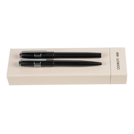 Cerruti 1881 Set Block Black (ballpoint pen & fountain pen)