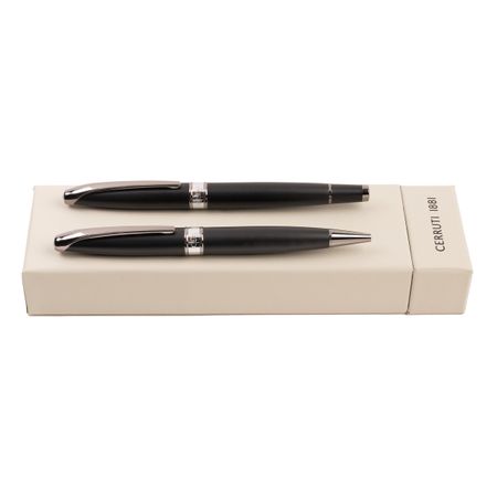 Cerruti 1881 Set Abbey Matt Black (ballpoint pen & rollerball pen)