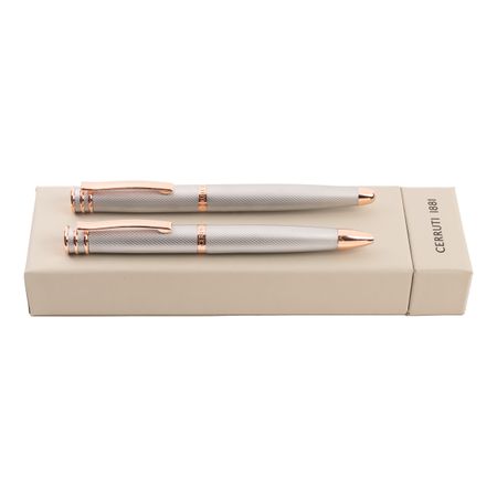 Cerruti 1881 Set Austin Diamond Chrome (ballpoint pen & rollerball pen)